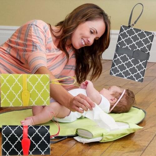 Baby Portable Folding Diaper Changing Pad Waterproof Mat Fancy Bag Travel Storage G0314