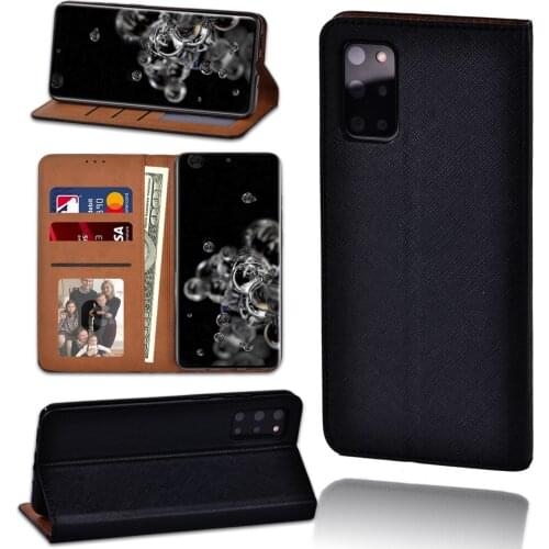 Mobile Phone Leather PU Case for Samsung Galaxy S20 Plus Waterproof Flip Case Card Slots Wallet Magnetic Mobile Phone Case