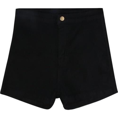 G1211 2020 Female summer new style stretch joker show thin women fashion black high waist denim shorts cheap wholesale
