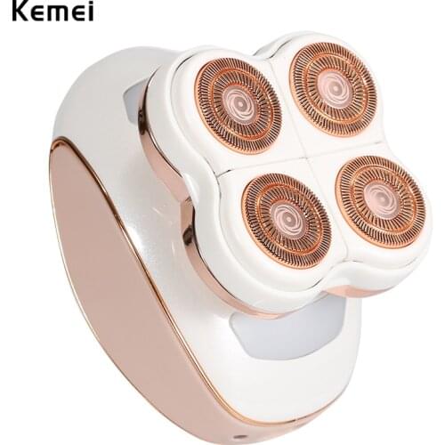 Kemei-1915 Professional Electric Shaver Womens Women Hair Leg Bikini Depilation Trimmer Waterproof Razor Shaving Machine