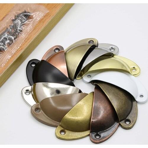 Metal Kitchen Drawer Cabinet Door Handle And Furniture Knobs Handware Cupboard Antique Brass Shell Pull Handles