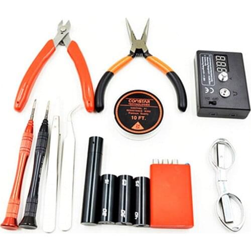 Multifunctional Professional All-in-One Electronic Cigarette Ceramic Tweezers Heat Wire Pliers Tool Bag Kit DIY Set Accessories