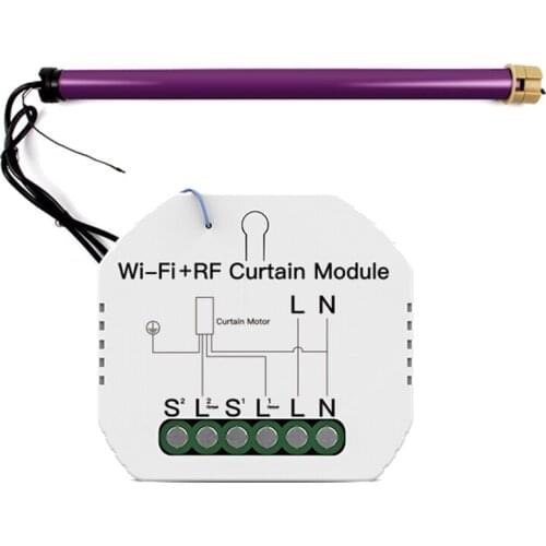 Curtain Switch Module Smart Life DIY RF433 Voice Control Roller Shutter Blinds Motor WiFi with Remote Work Smart System
