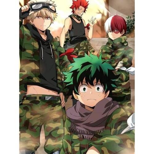 5D Diamond Painting Accessories Japanese Anime My Hero Academia Embroidery Full Drill Cross Stitch Kits Mosaic Set Home Decor