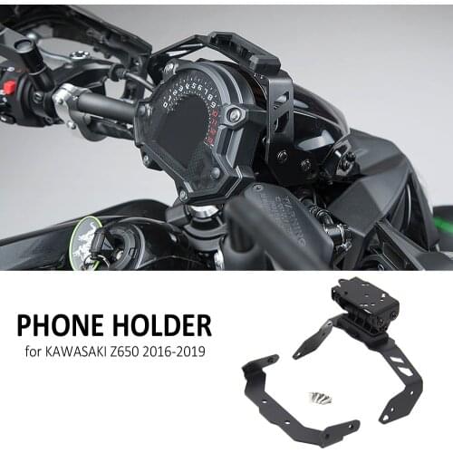 New Motorcycle Accessories Bracket Mobile Phone GPS Board Bracket Holder USB For Kawasaki Z650 2016 2017 2018 2019 Z 650