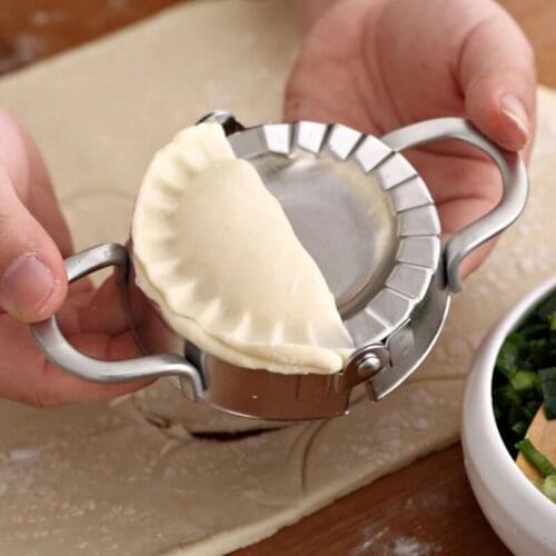 New DIY Dumplings Maker Tool 304 Stainless Steel Jiaozi Wraper Dough Cutter Pie Ravioli Mould Kitchen Accessories Pastry Tools