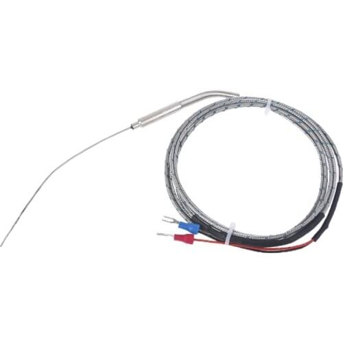 Top Quality K-Type Thermocouple Probe 1mm x 100mm 2-wires Temperature Sensors 2-Terminals 1m JUN16
