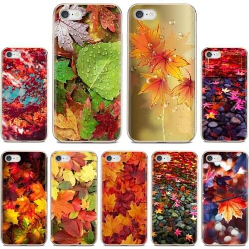 Autumn fall Maple Leaves scenery For Huawei P8 P9 P10 P20 P30 P Smart 2019 Honor Mate 9 10 20 8X 7A 7C Pro Lite Soft Shell Cover
