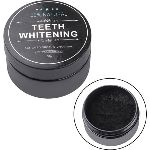 Teeth Whitening Powder Natural Organic Activated Charcoal Bamboo Toothpaste Plaque Tartar Daily Use Removal Coffee Stains