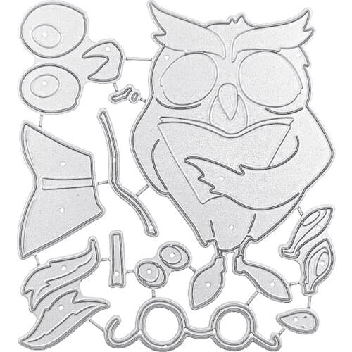 Owl Metal Cutting Dies Stencil Scrapbooking DIY Album Stamp Paper Card Mold Embossing Decoration Craft