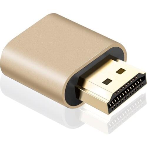 HDMI-compatible Virtual Display DDC EDID Dummy Plug Adapter Emulator Monitor Screen Lock Plate for PC Graphics Video Card Lock