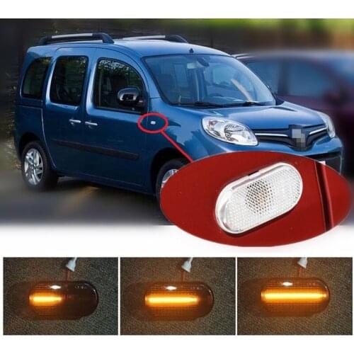 Suitalbe for Renault KANGOO KC0/_ KANGOO Express Rapid FC0/1_ Dynamic LED Indicator Side Marker Signal Car Styling Accessories