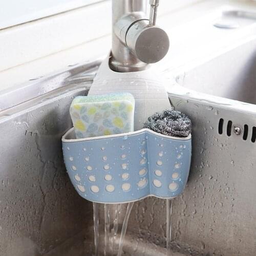 Kitchen Dish Cloth Sponge Storage bag Sink Holder Holder Soap Portable Home Hanging Drain Bag Basket Bath Storage Tools