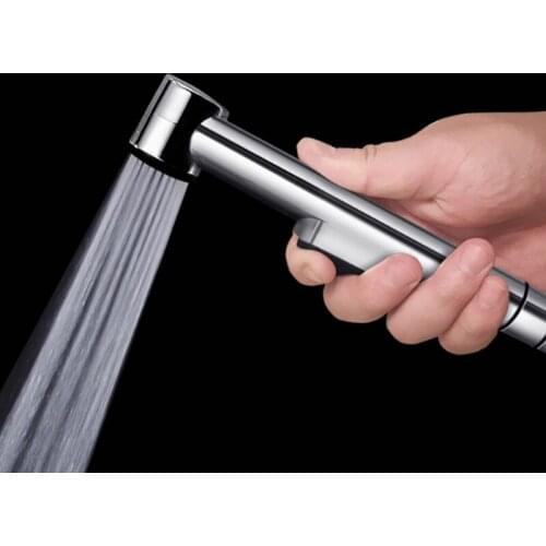 Toilet Handheld Bidet Sprayer Shattaf Cloth Diaper Sprayer ABS Polished Chrome Shower Head A6HB