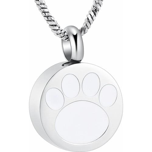 Pet Memorial Jewelry Pet Paw Print Cremation Jewelry for Ashes Holder Memorial Urn Jewelry for Dog Cat