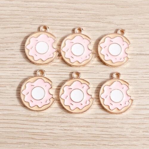 10pcs 15*19mm Cute Enamel Fried Egg Charms for Jewelry Making DIY Pendants Necklaces Drop Earrings Keychain Making Accessories