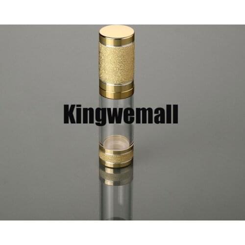 100pcs/lot 50ML gold airless plastic lotion bottle with airless pump can used for Cosmetic Packaging FM03