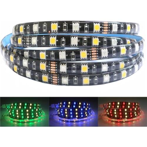 DC 12V LED strip 5050 RGB RGBW RGBWW 60LEDs/m 5M High Brightness 5050 LED Strip Light RGB + Cold white Warm white