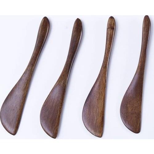 200pcs/lot Fast shipping New style 15*2.5cm Wooden Cheese Knives Nanmu Breakfast Jam Knife Flatware LX4707