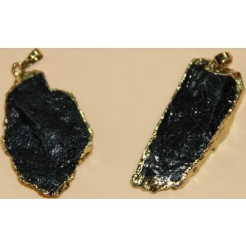 3pcs/lot Black Druzy Crystal Stone Point Pendant Colorful Gem Stone Connector for Women Design Jewelry