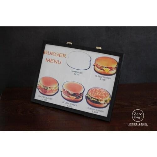 4D Burger Board,food appearing,magic tricks,stage,accessories,mentalism.illusion,prop,classic toys,comedy,fun,gimmicks