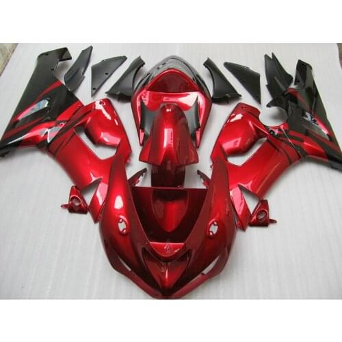 ABS Fairing kit for Kawasaki NINJA ZX 6R 2005 2006 new aftermarket parts zx6r 05 06 red black fairings set HP51