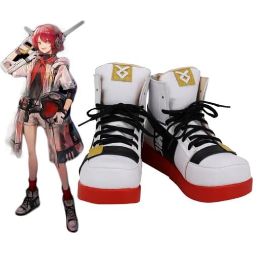 Arknights Exusiai KFC Cosplay Boots White Shoes Custom Made Any Size
