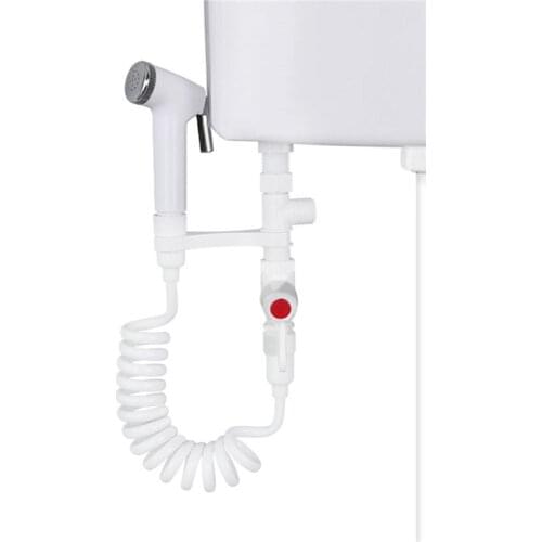 Free Mounting Bracket ABS Portable Bidet Sprayer Set Handheld Toilet Bidet Retractable Spring Hose Adapter Switch Cleaning Tool
