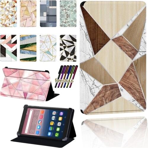 For Alcatel OneTouch Pixi 3 7" 8" 10" /Pixi 4 7" Tablet Shape Case Foldable Dust-proof Fall Protection Cover + Stylus