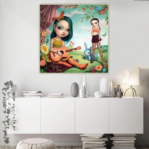 Citon Mark Ryden《Just The Girls》Canvas Art Oil painting Artwork Poster Picture Modern Wall Decor Home Living room Decoration