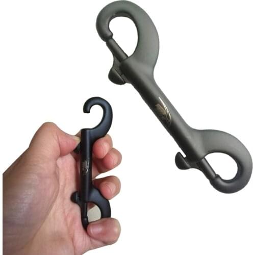 Diving 316 Stainless Steel Hook Trigger Key Ring Snap Bolt Double End Buckle Clip