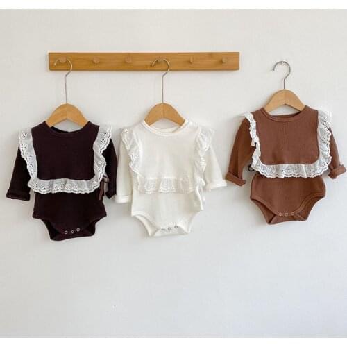 Korean Style Spring Autumn Baby Girls Clothes Infant Baby Girls Cotton Long Sleeve Jumpsuit+Vest Toddler Baby Girl Romper