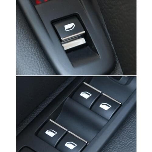For Peugeot new308 301 408 308S 2008 3008 508 308 Chrome Car Window Lift Switch Button Cover Auto Accessories