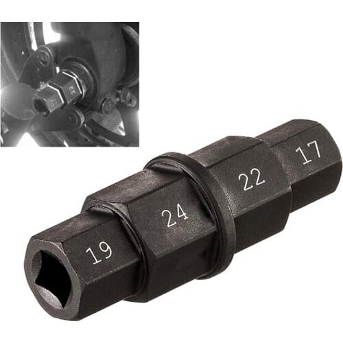 1Pc 17 19 22 24mm Motorcycle Front Rear Wheel Axle Hex 17 19 22 24mm Axle Hex Spindle Driver Removal Tool Motorcycle Axle Tool