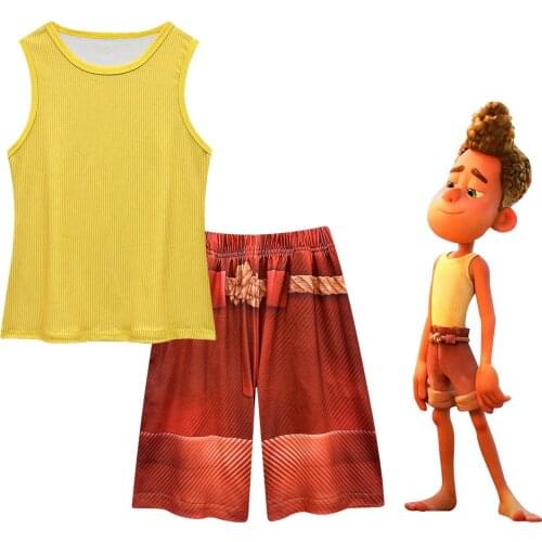 2021 Summer Kids Boys Clothes Sets Girls Fish monster luca T-Shirts+ Sports Shorts 2PCs Outfits Toddler Boys Clothing Set 2-12Y