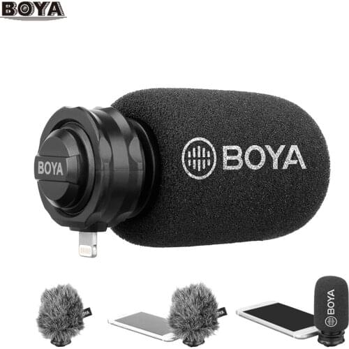 BOYA BY-DM200 Digital Stereo Condenser Microphone smart phone Recording interview Input for iPhone Xs 8 X 7 plus iPad iPod Touch