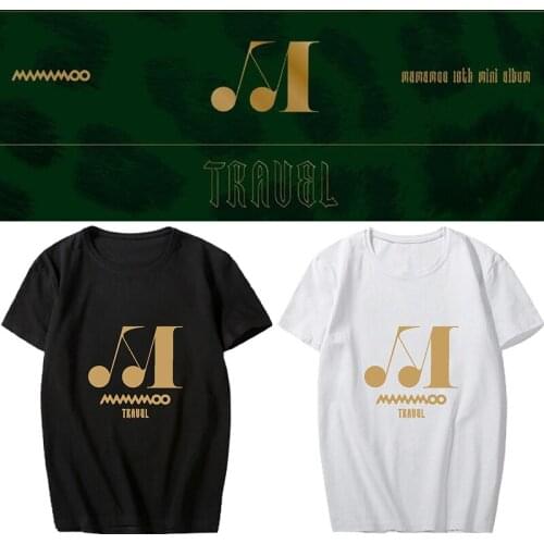 KPOP MAMAMOO New Album Travel T Shirt Tees Hip Hop Tshirt Short Sleeve Tops T-shirts PT1221