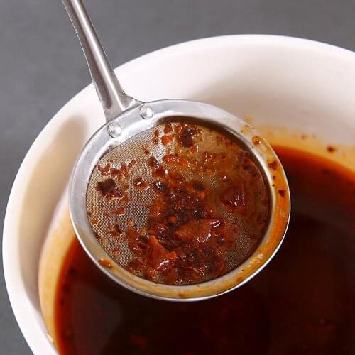 Skimmer Spoon For Japanese Hot Pot Stainless Steel Fine Mesh Strainer For Food Kitchen Cooking Fat Oil Filter Skimming Grease