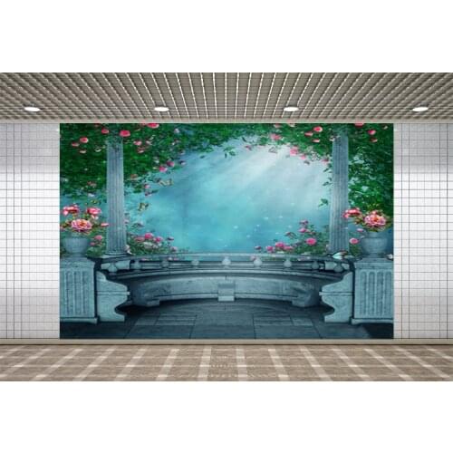 LyavshiPhotography Background Castle Fairy Tale Vinyl Polyester Backdrop Photocall Printed For Kids Photo Studio