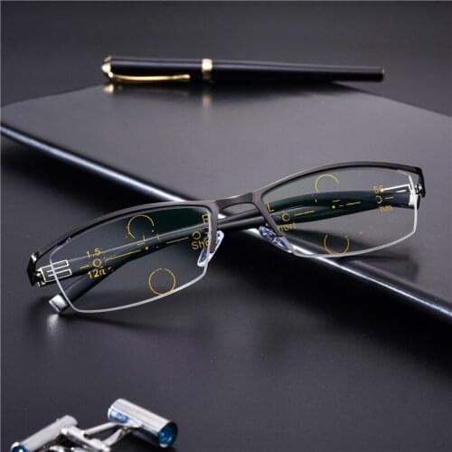 MINCL Transition Progressive multifocal Reading Glasses Men adjustable vision With Multifocal Diopter Progressive glasses NX