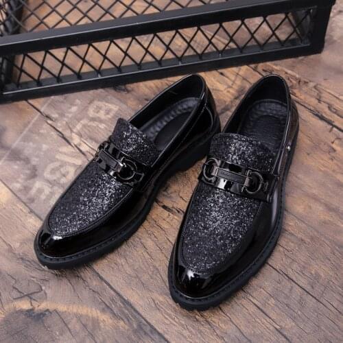 2019 new Spring leather shoes white slip-on oxford shoes for men luxury brogues mens formal comfortable moccasin men shoes