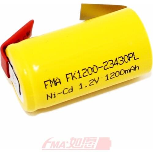 2Pcs Ni-Cd Sub C SC 1.2V 1200mAh 1500mAh 1800mAh Rechargeable Battery w/tab For Emergency Exit Light Backup power