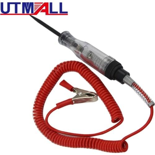 NEW Car Circuit Tester 6~24V Electrical Voltage Tester Pen with SpringTransparent Car Motorcycle Light Lamp Electrician Circuit