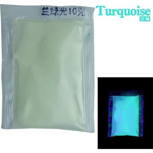 Glow in the Dark Fluorescent Powder Shining for DIY Nail Home Party Decoration 10g Turquoise Phosphor Pigment Luminous Powder