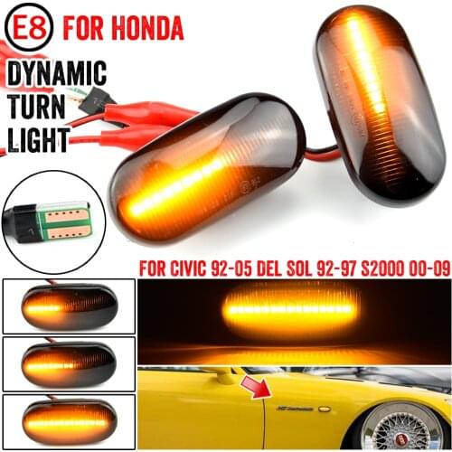 Led Dynamic Side Marker Turn Signal Light Sequential Blinker Light For HONDA Prelude CRX S2000 Integra Fit Del Sol Acura Civic