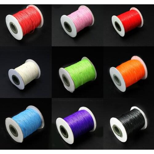 160m/lot 0.5mm Waxed Cotton Cord Rope Waxed Thread String Strap Necklace Rope For Sewing Accessories Bracelet Jewelry Making