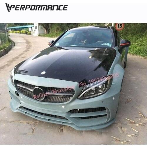 C CLASS W205 C63 hood high quality fit for C CLASS w205 C63 front hood body kit bonnet hood cover hood scoop