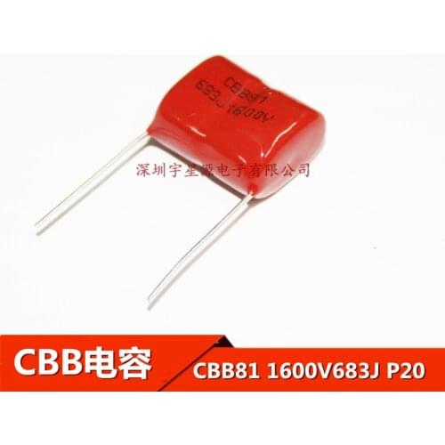 10pcs CBB 683 1600V 683J 1.6KV 68NF 0.068uF P20 CBB81 Capacitance