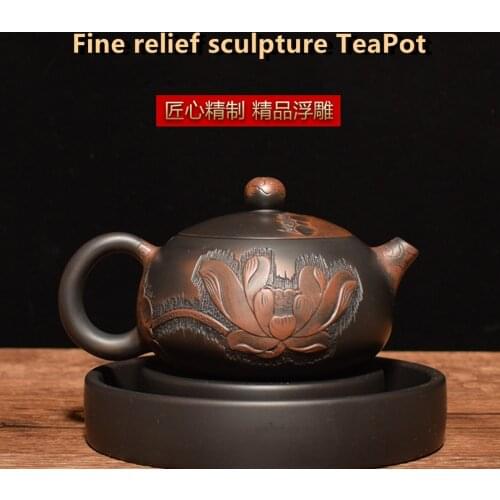 180-270ml Chinese Jianshui Purple Clay Pure Handmade Tea Pot(Not Yixing Zisha) Ceramic Kung Fu Tea Set Drinkware Tea Ceremony
