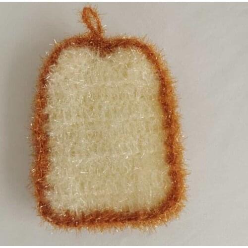 2Pcs Sponge Dish Cloth Hand Washing Dishes Home Kitchen Cleaning Tools Bread Shape Foam Brush Pot Household Daily Necessities